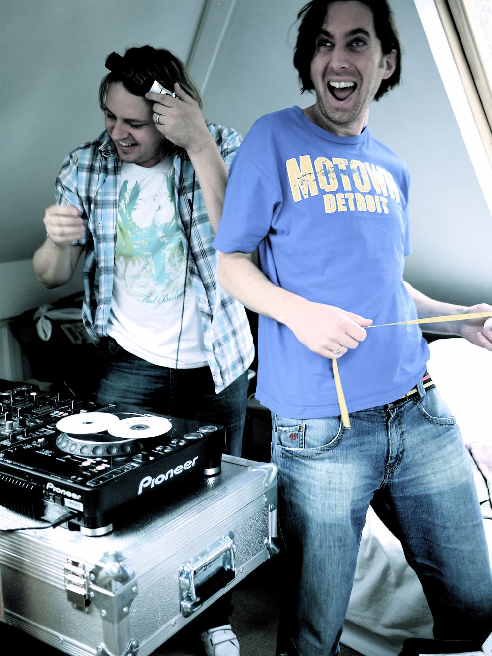 In the London studio making a live show for Gaydar Radio